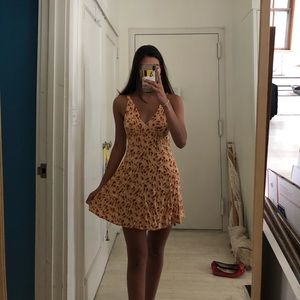 urban outfitters yellow flower dress